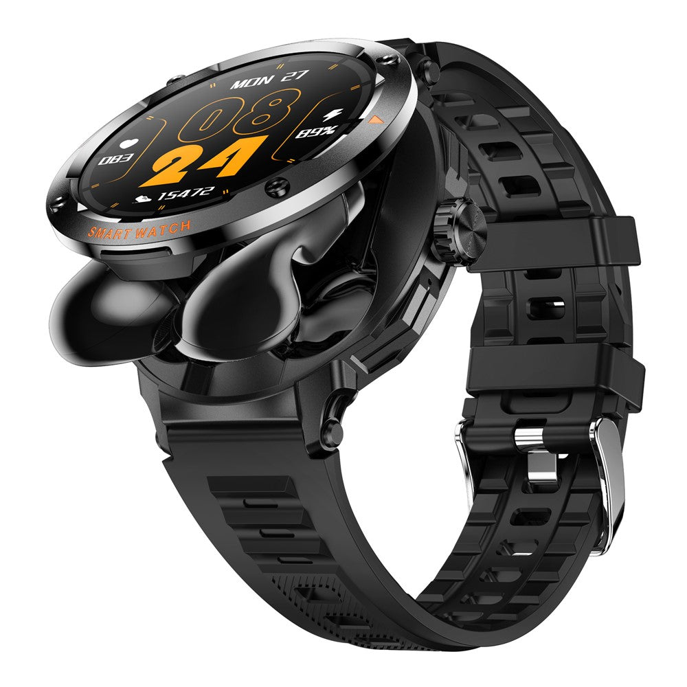 D13 2-in-1 Smart Watch with Built-in Wireless Earbuds – 1.46" Touchscreen