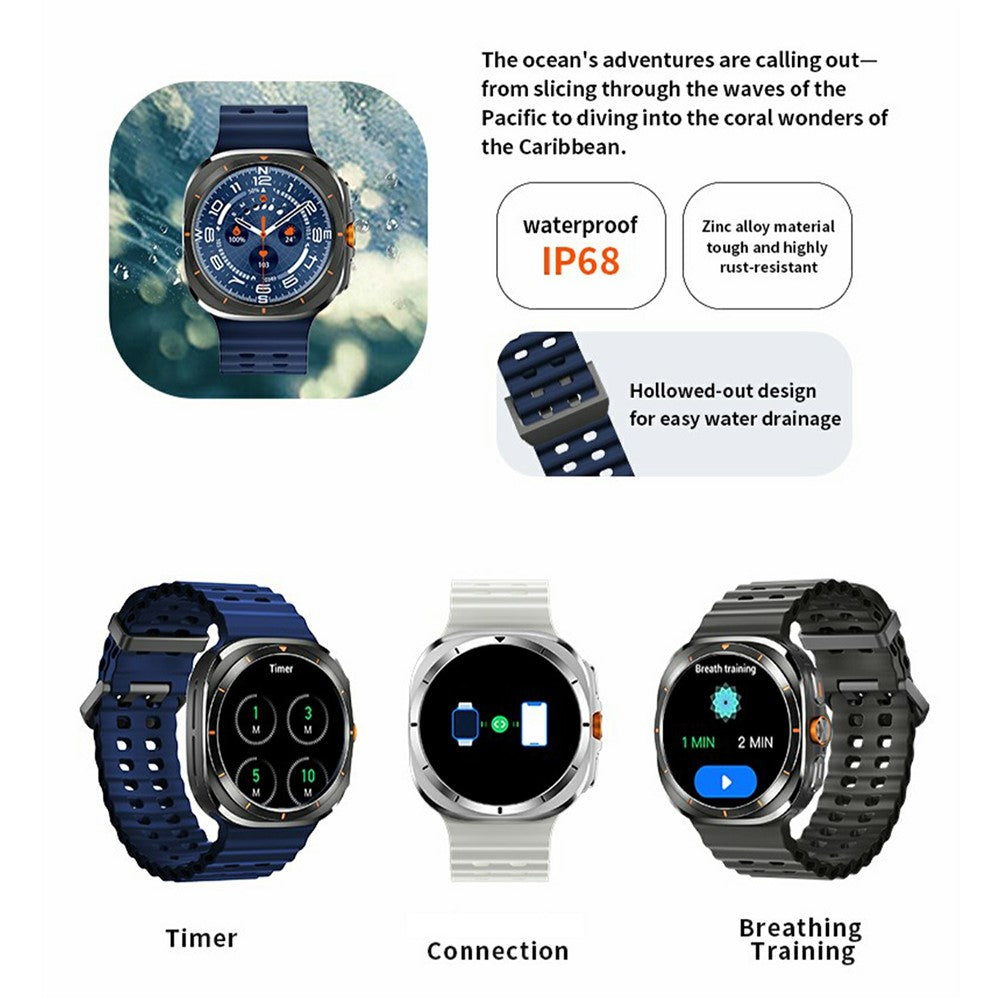 HD8 Ultra Round Smart Watch, SOS & Calling – image 7