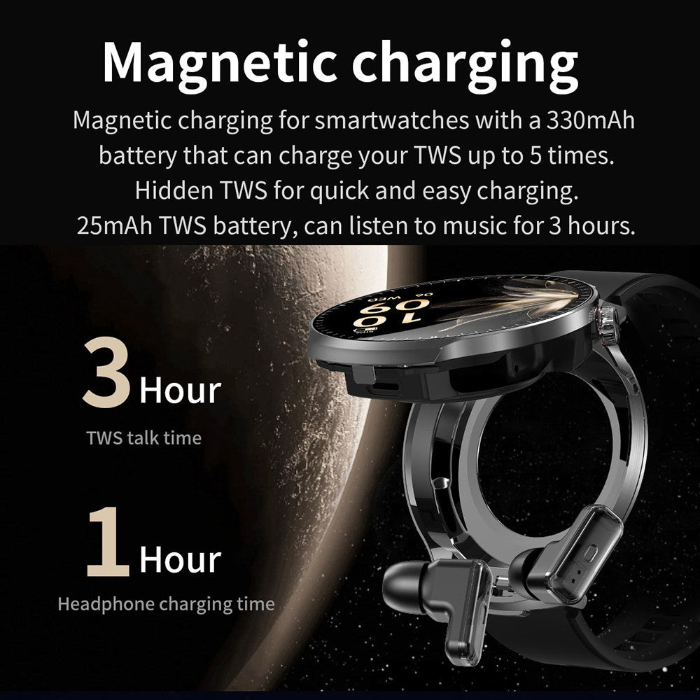 T100 2-in-1 Smart Watch with Earbuds – image 9