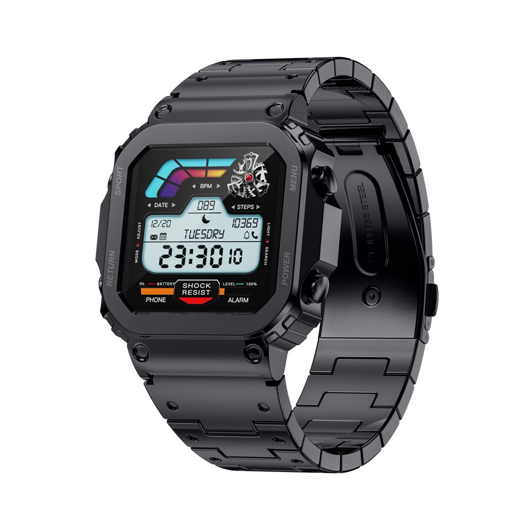 AW39 1.54" Smart Watch – Bluetooth Calling, Steel Strap