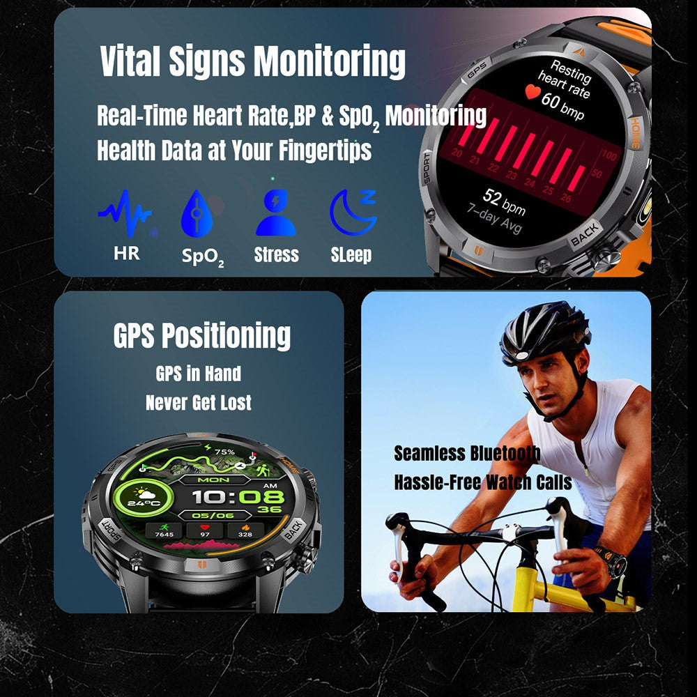 YK15 1.46" IP68 Smart Watch – image 5
