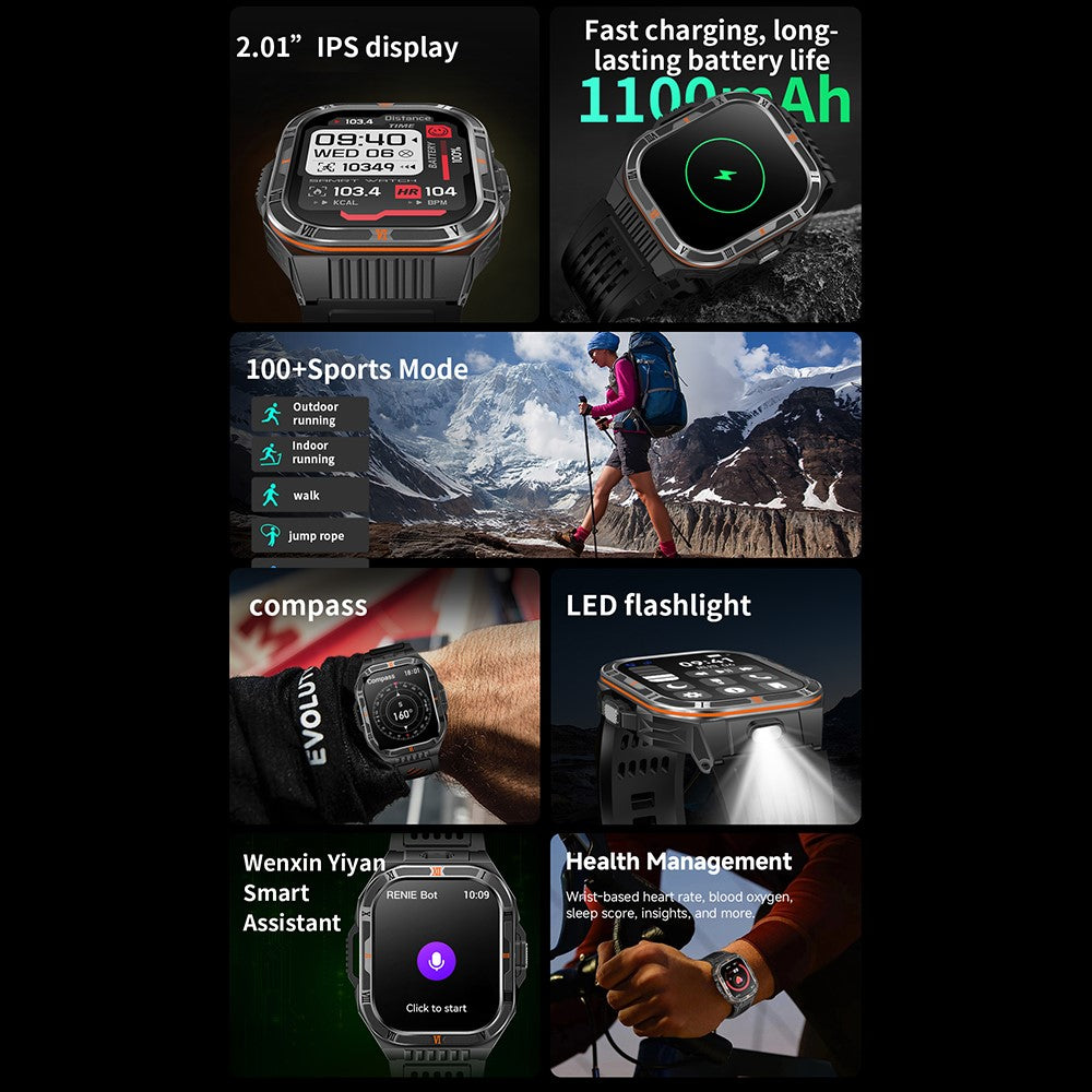 HT38 Outdoor Smart Watch, 20-Day Battery – image 3