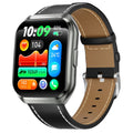 Fitness Smart Watch – 70+ Sport Modes, IP68, Leather Strap (MT66)