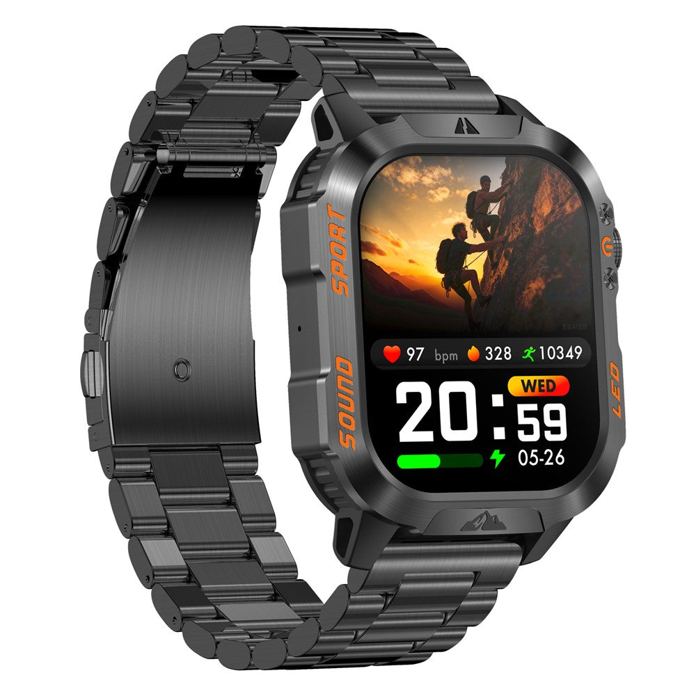 HT46 Outdoor Smart Watch, Steel Band – image 2