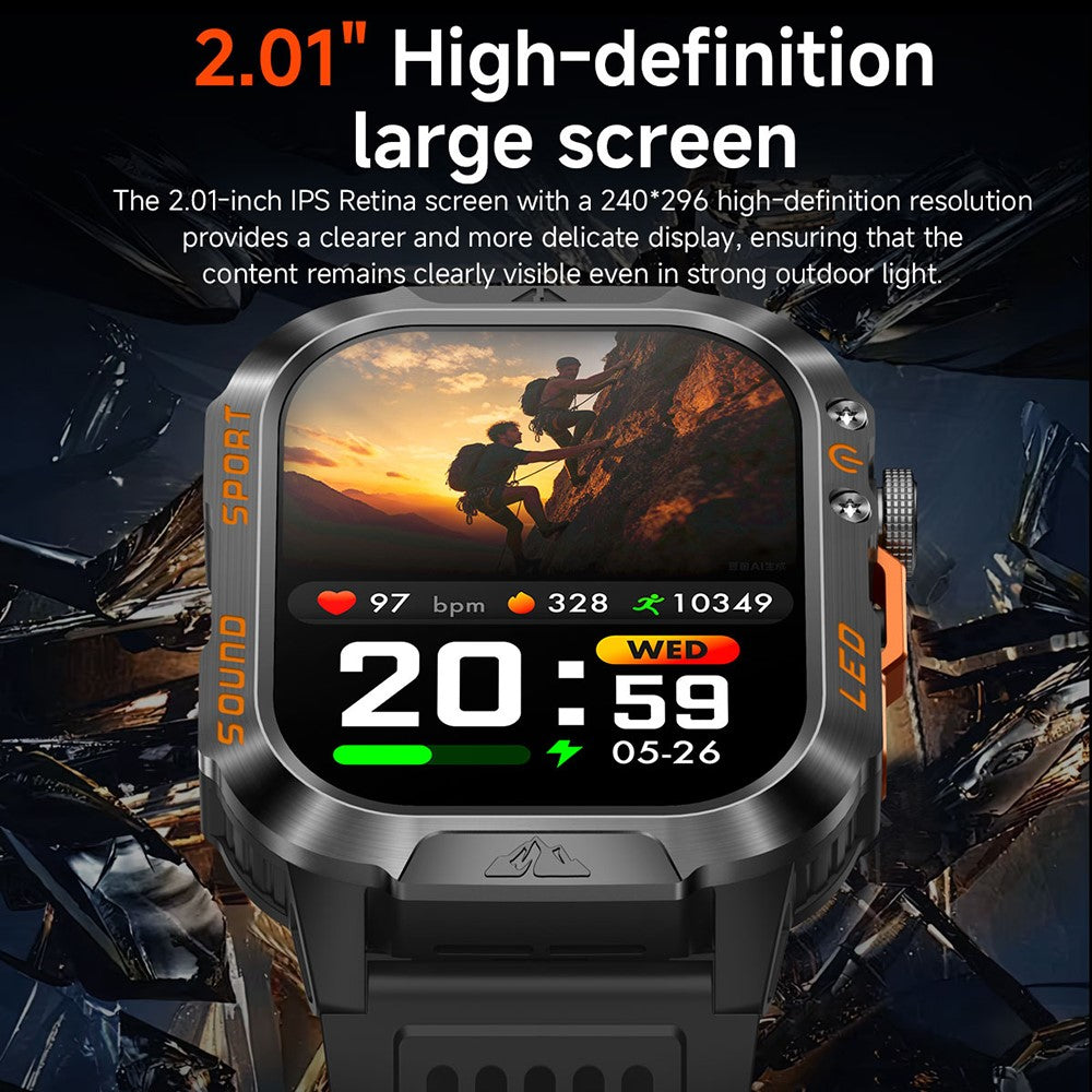 HT46 Outdoor Smart Watch, Steel Band – image 4