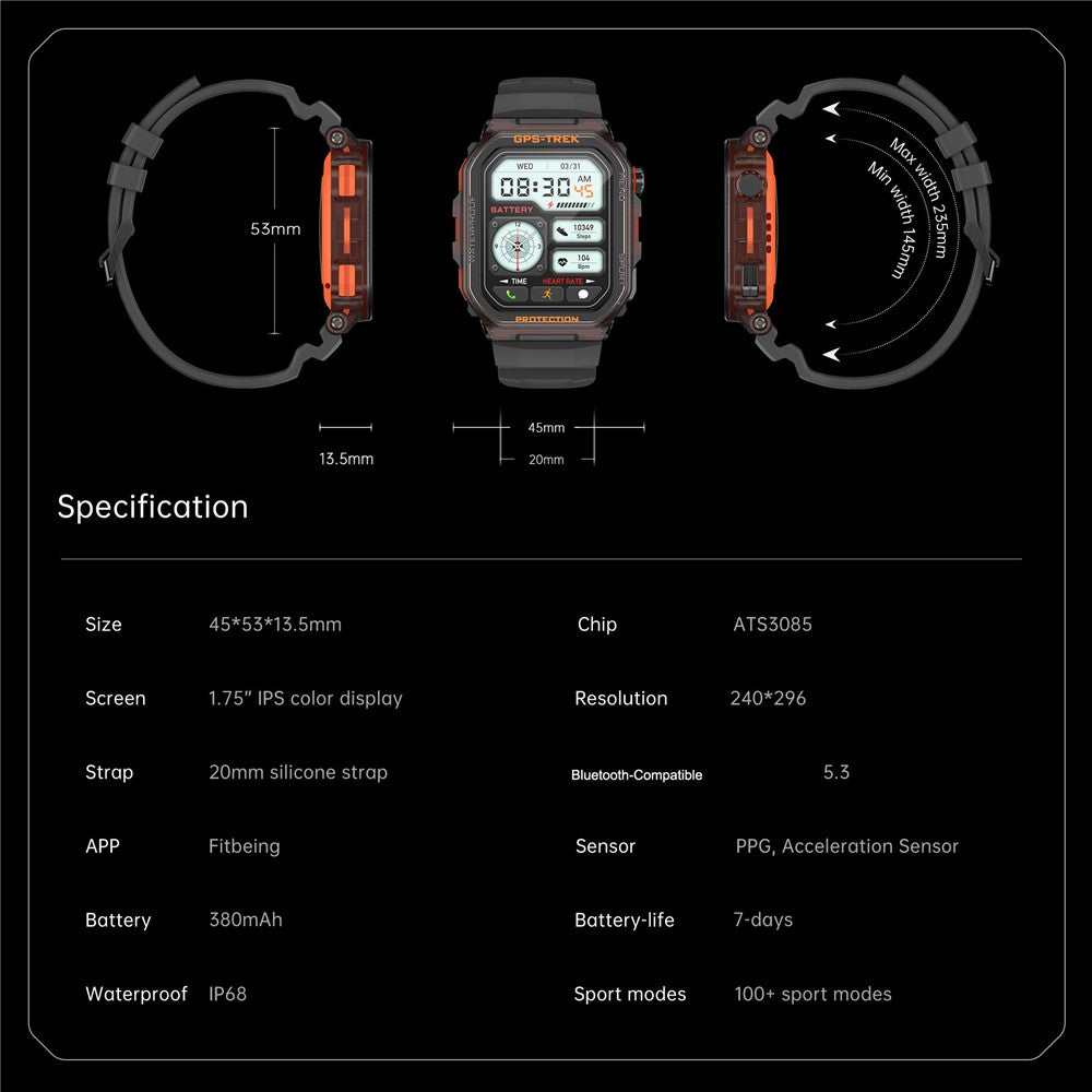 FT61 GPS Smart Watch, Bluetooth Calling – image 23