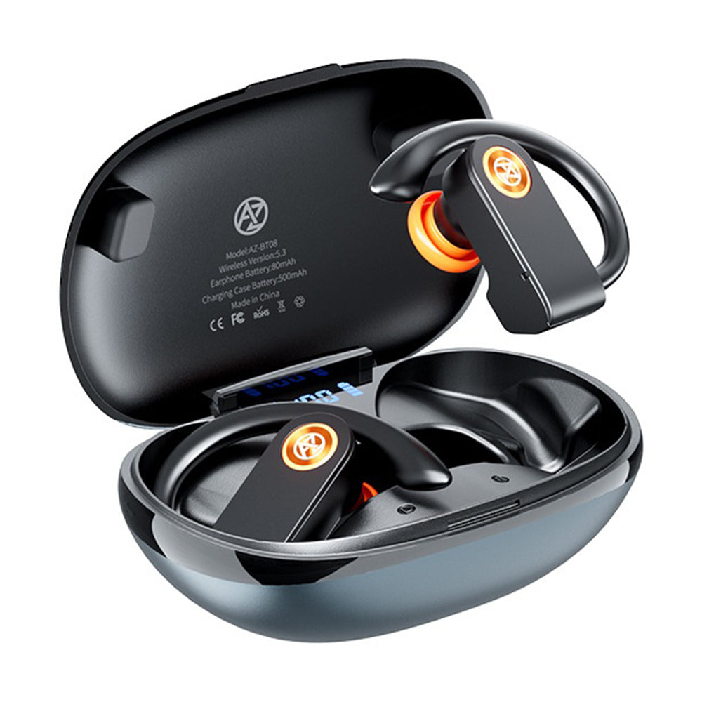 AZEADA AZ-BT08 Open-Ear Hook Earbuds – IPX5 Water-Resistant, for Sports