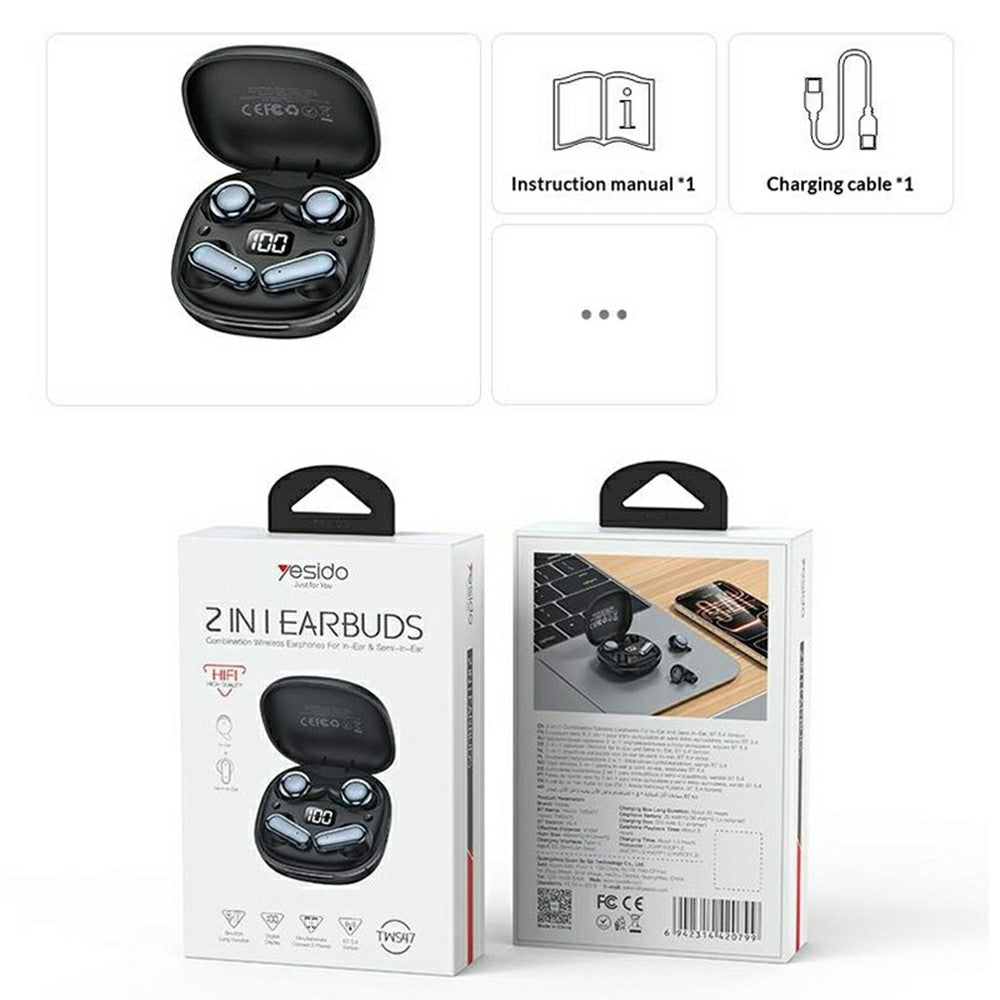 YESIDO TWS47 2-in-1 Wireless Earbuds – image 10
