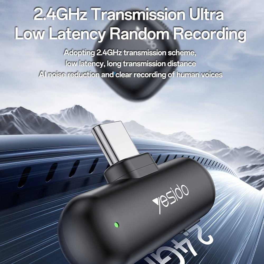 YESIDO KR21 USB-C Wireless Lavalier Mic – image 4