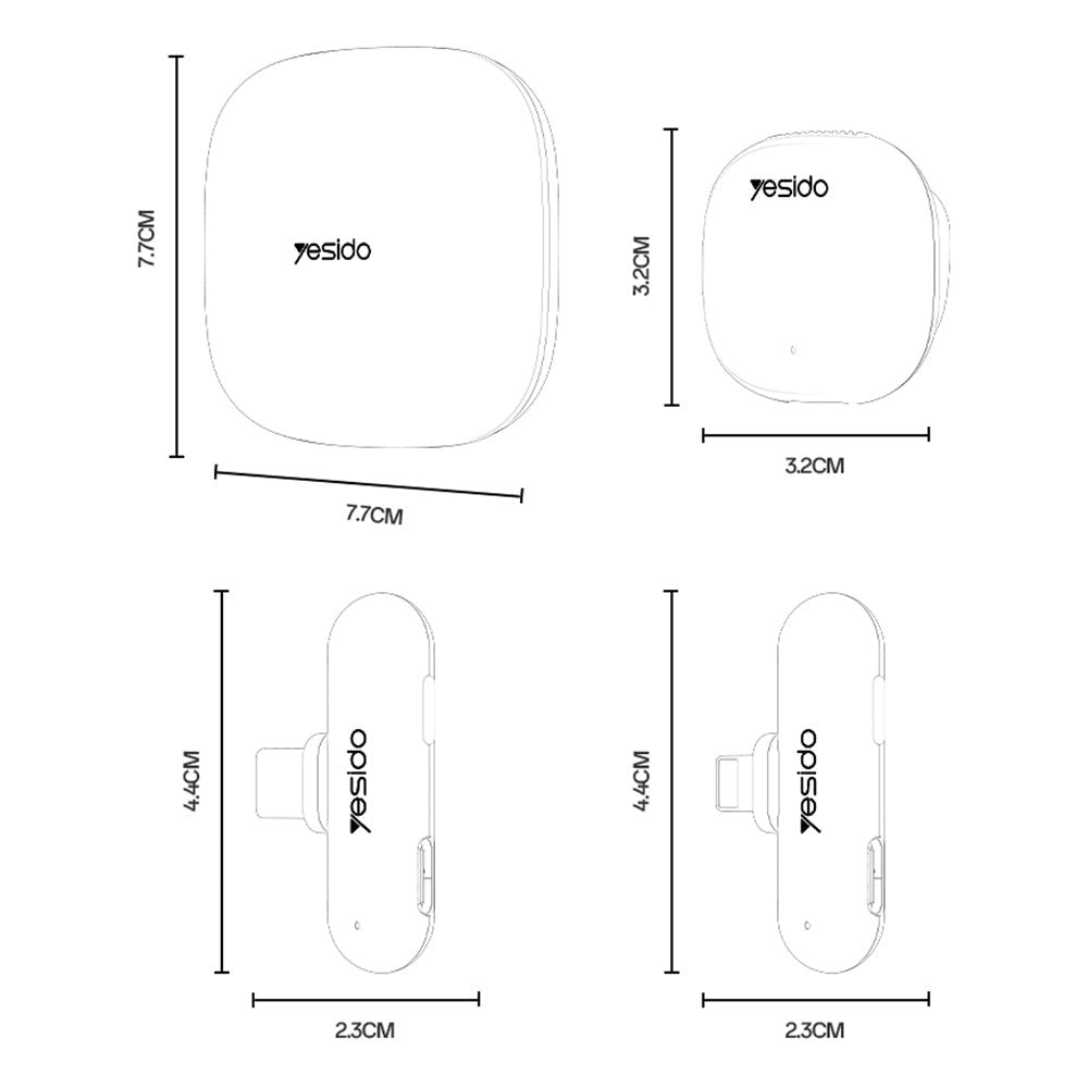 YESIDO KR21 USB-C Wireless Lavalier Mic – image 9