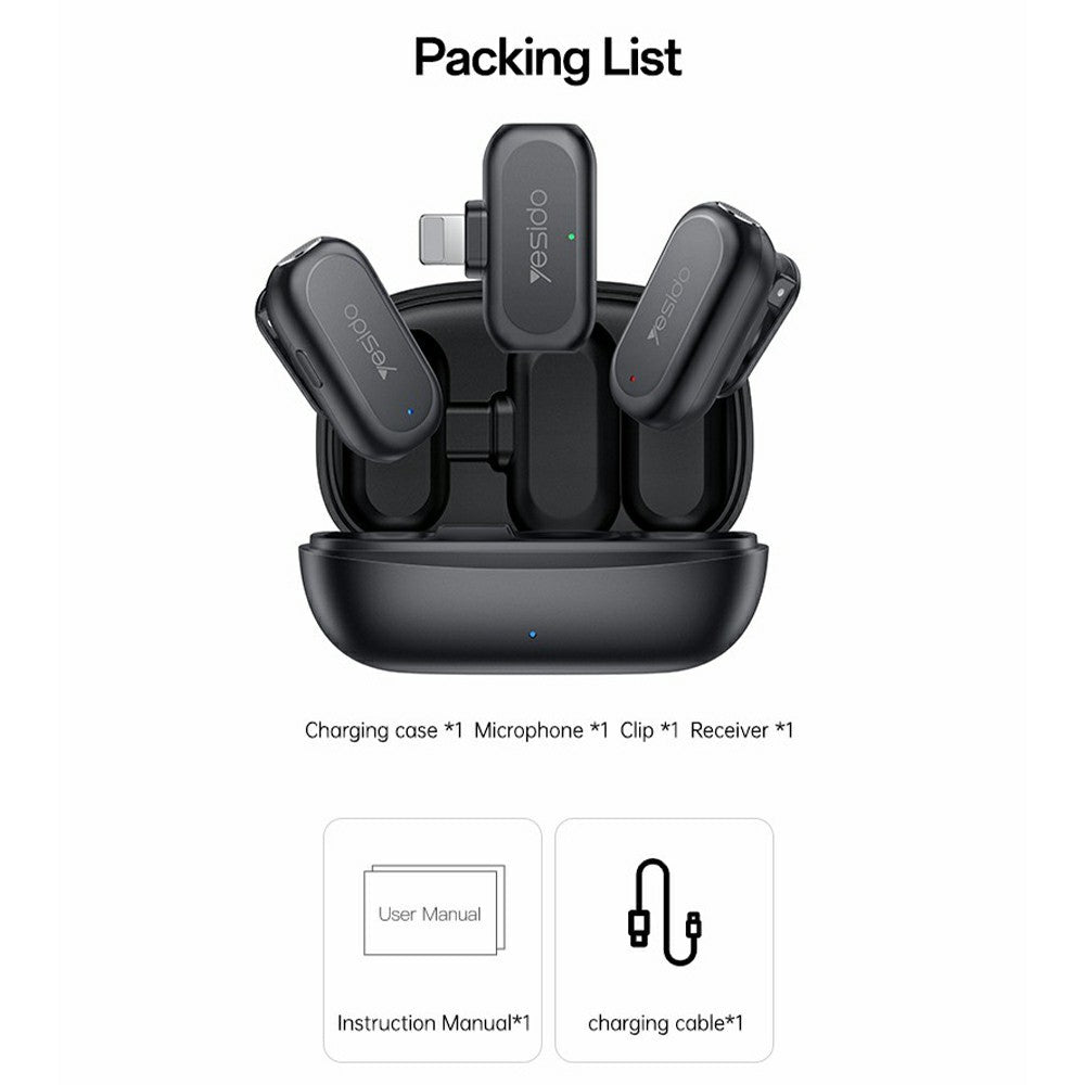 YESIDO KR23 Wireless Lavalier Mic, iPhone – image 10