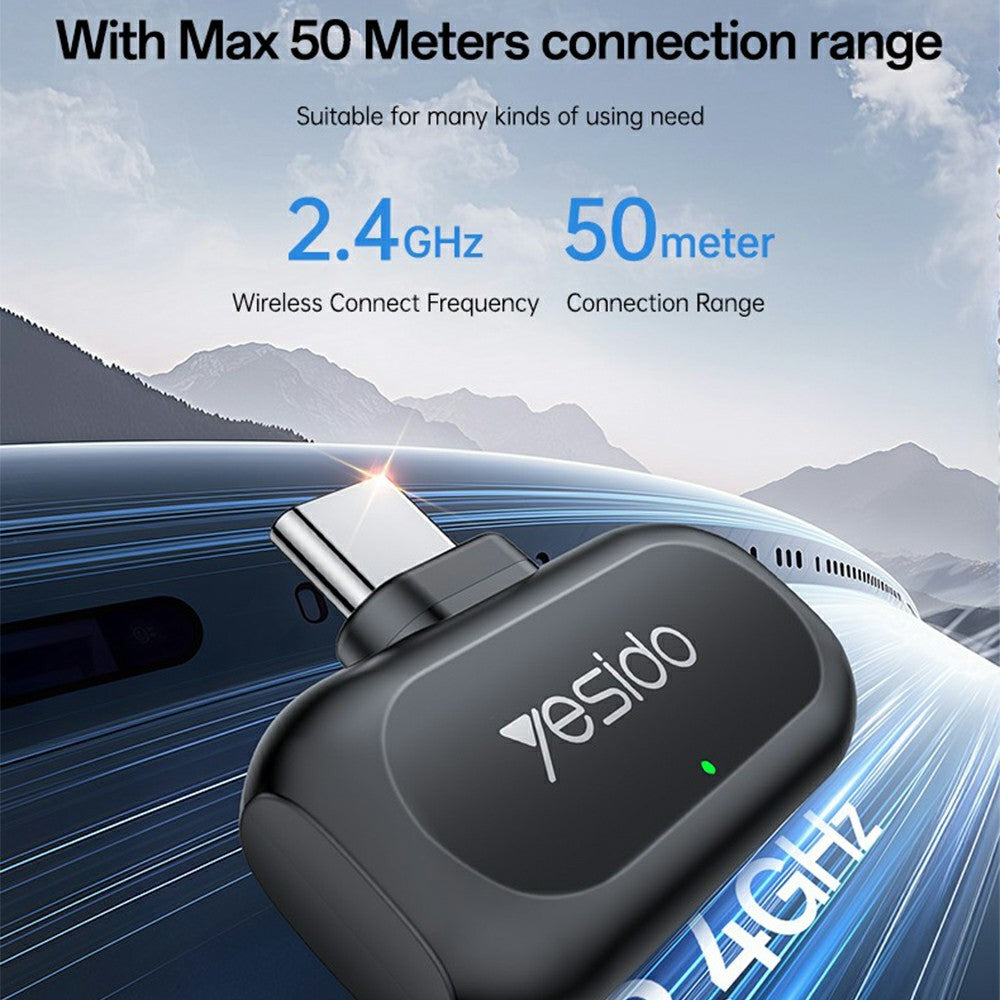 YESIDO KR23 Wireless Lavalier Mic, iPhone – image 5