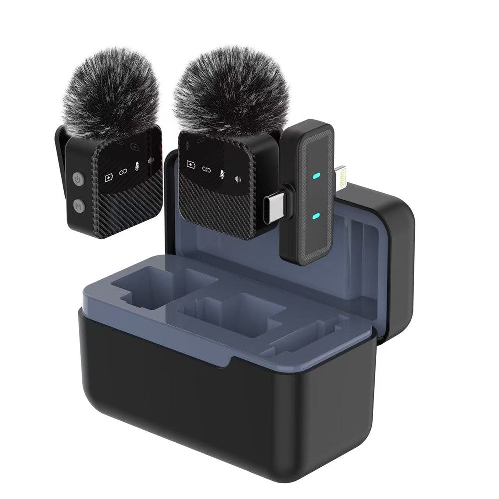 MS9 Wireless Lavalier Microphone Kit – 2 Mics + Receiver, 20m Range