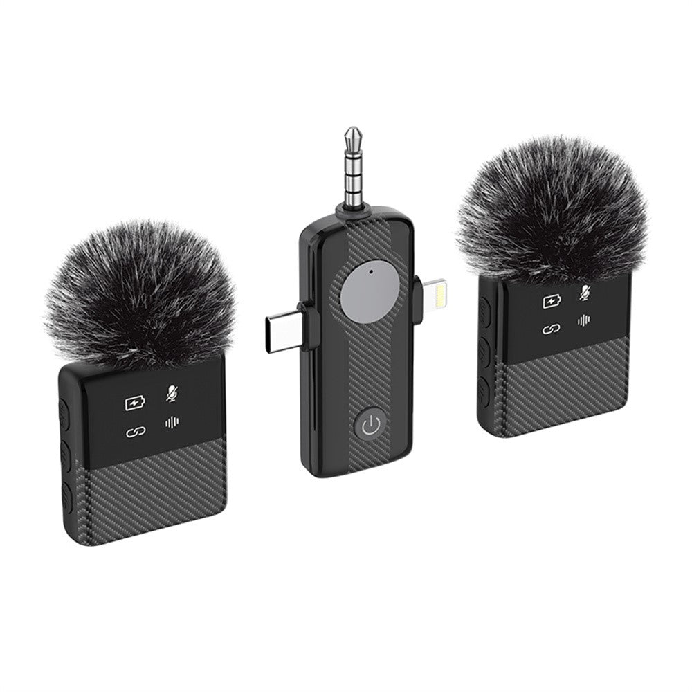 MS11 3-in-1 Wireless Lavalier Microphone Kit – 2 Mics + Receiver