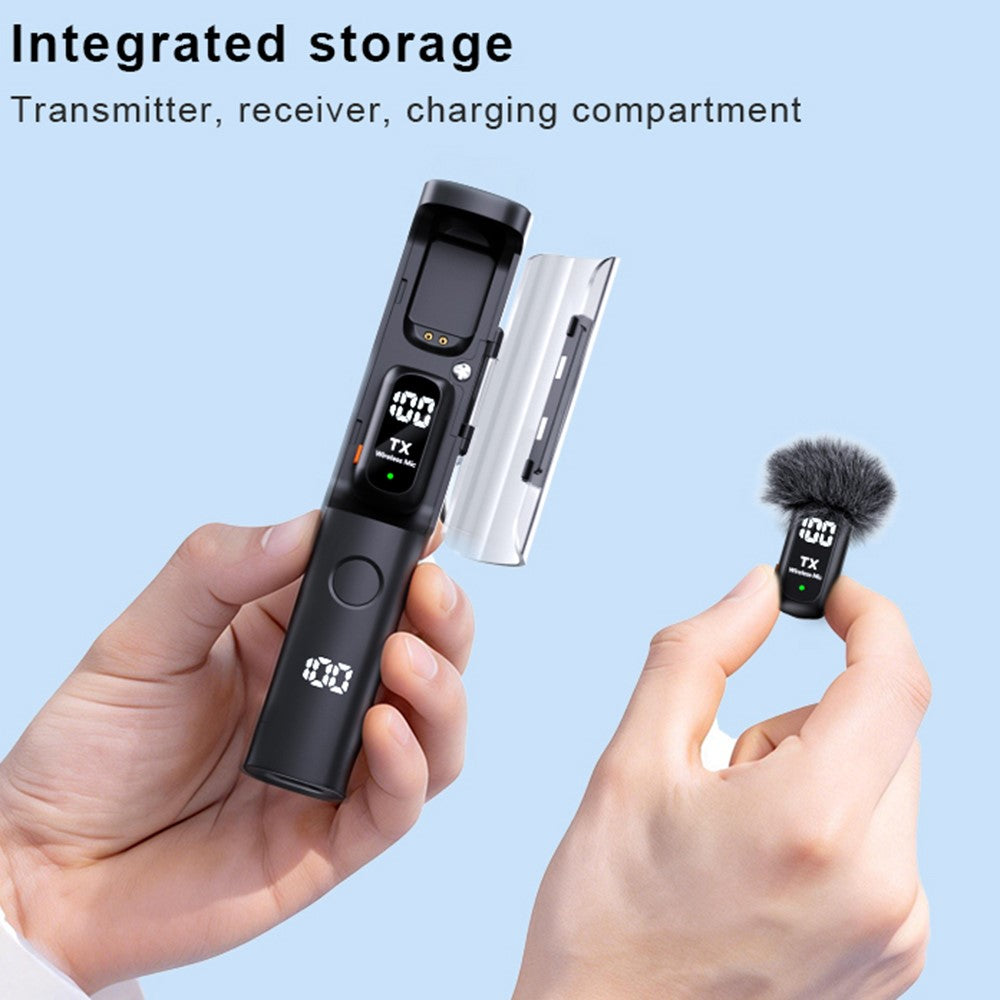 QY99 Wireless Lavalier Mic Kit with Tripod – image 2