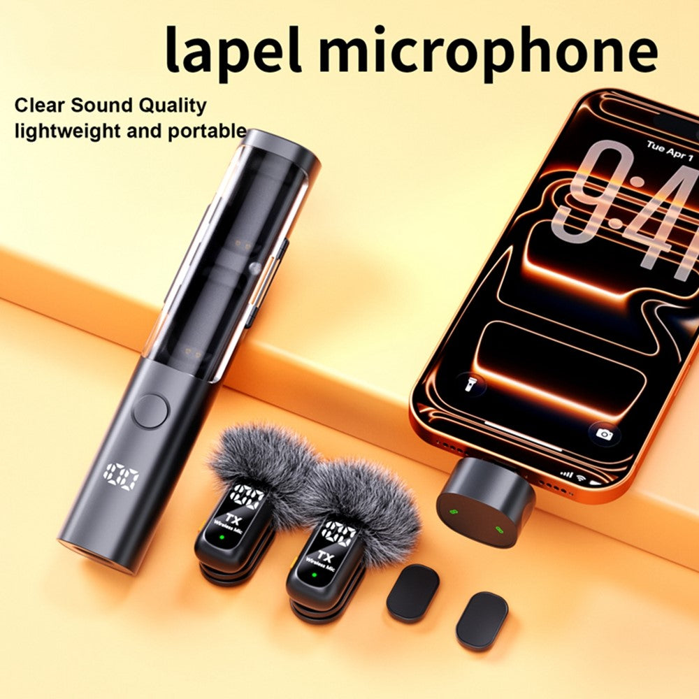 QY99 Wireless Lavalier Mic Kit with Tripod – image 6