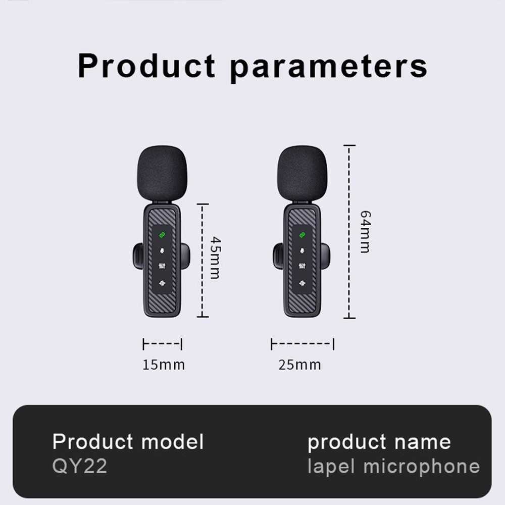 QY22 Wireless Lavalier Mic, USB-C & iPhone – image 9