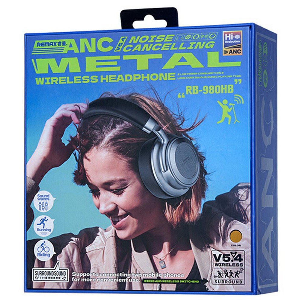 REMAX RB-980HB Metal ANC Over-Ear Wireless Headphones – image 3