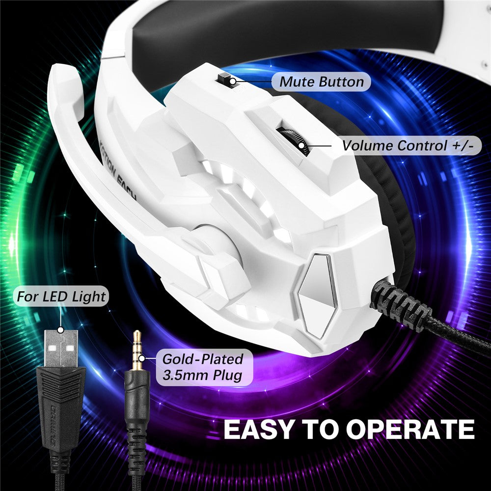 KOTION EACH G9000 Pro LED Wired Gaming Headset with – image 5