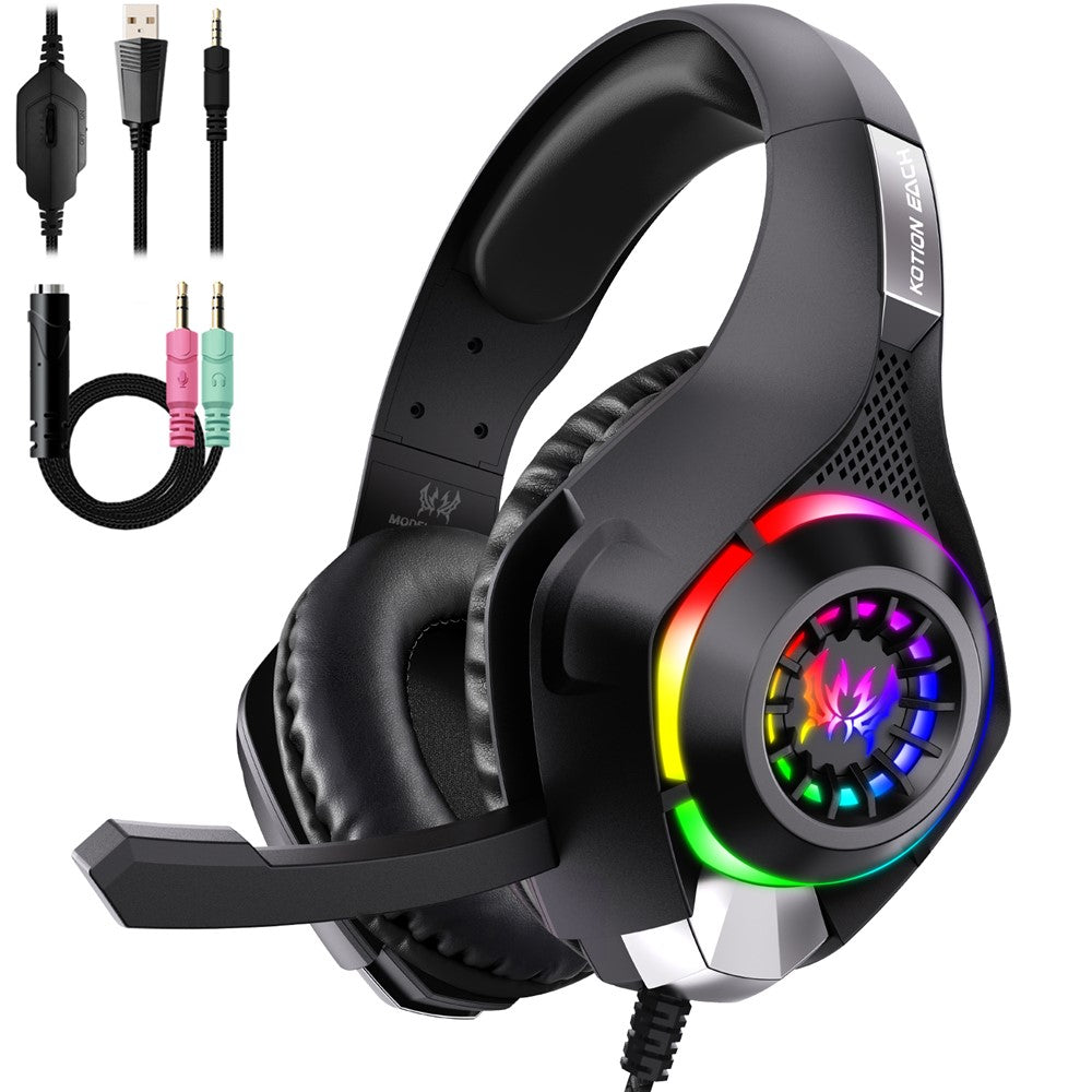 KOTION EACH GS410 RGB Wired Gaming Headset for PC, PS4 – image 9