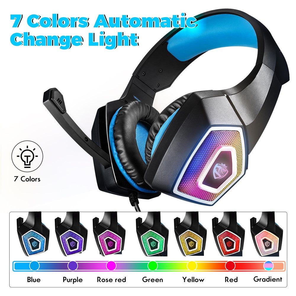 KOTION EACH V-1 RGB Wired Gaming Headset with Adapter – image 6