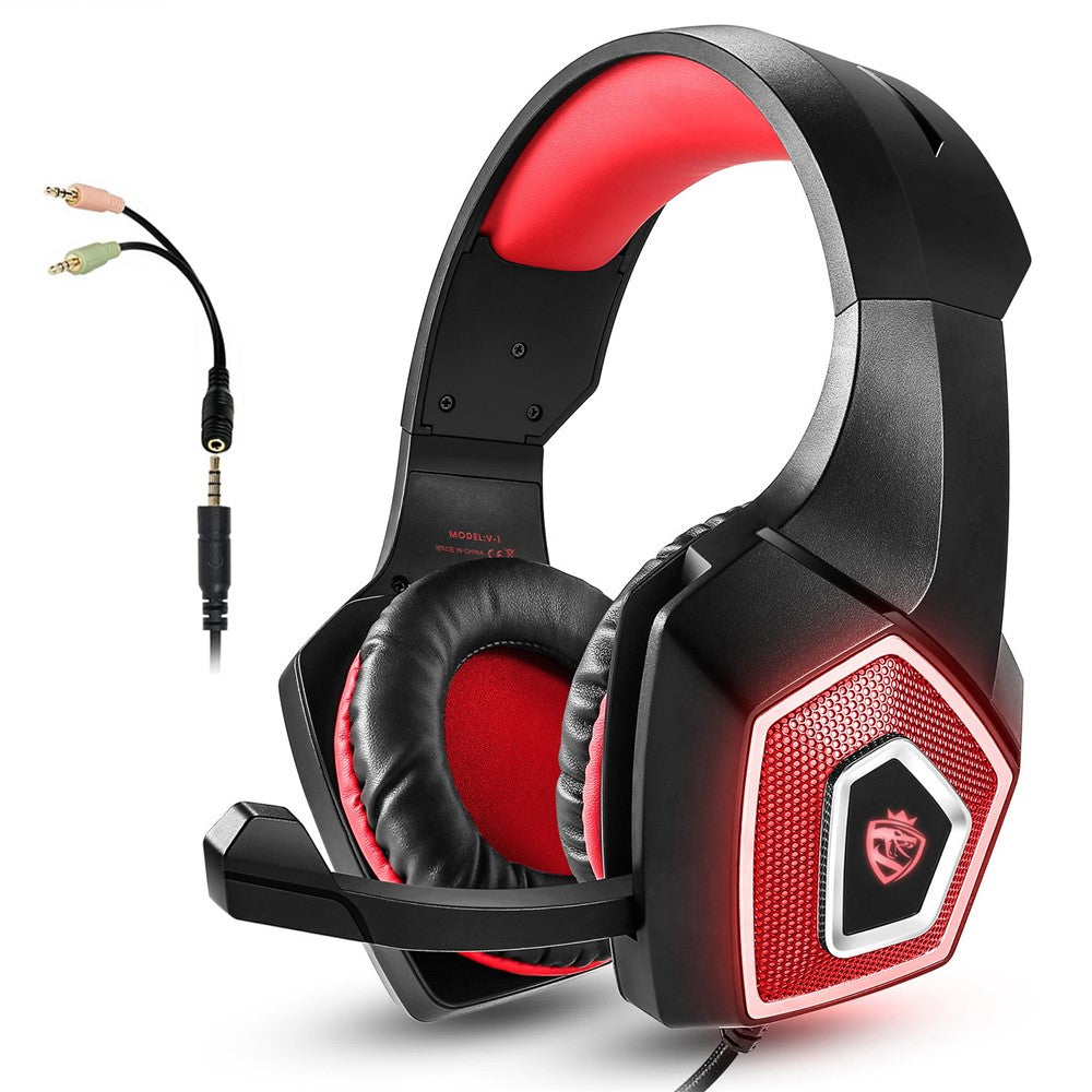 KOTION EACH V-1 RGB Wired Gaming Headset with Adapter – image 13