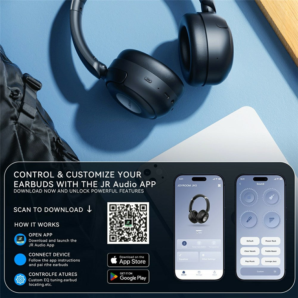 JOYROOM JR-JH3 Hybrid ANC Over-Ear Wireless Headphones – image 7