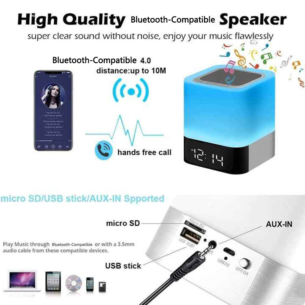 DY28Plus Bedside Alarm Clock Bluetooth Speaker – image 3