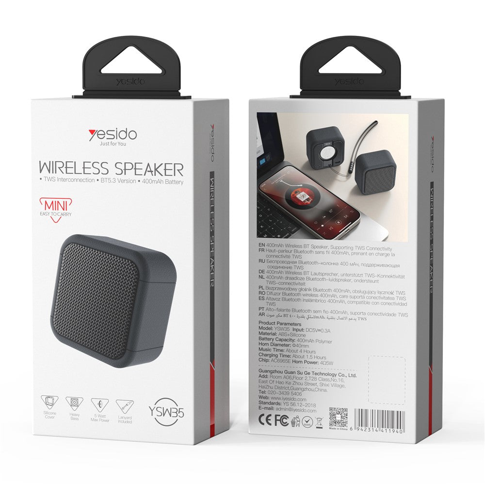 YESIDO YSW35 Mini Cube Bluetooth Speaker – image 8
