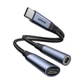 JOYROOM SY-C02 USB-C to 3.5mm + USB-C Audio Adapter – 60W PD Charging
