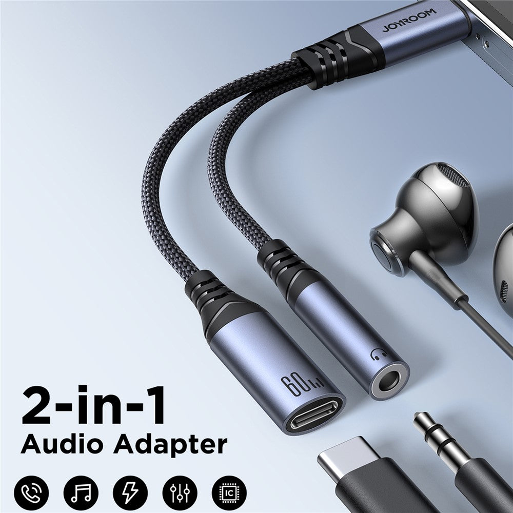 JOYROOM SY-C02 USB-C to 3.5mm + USB-C Audio Adapter – image 2