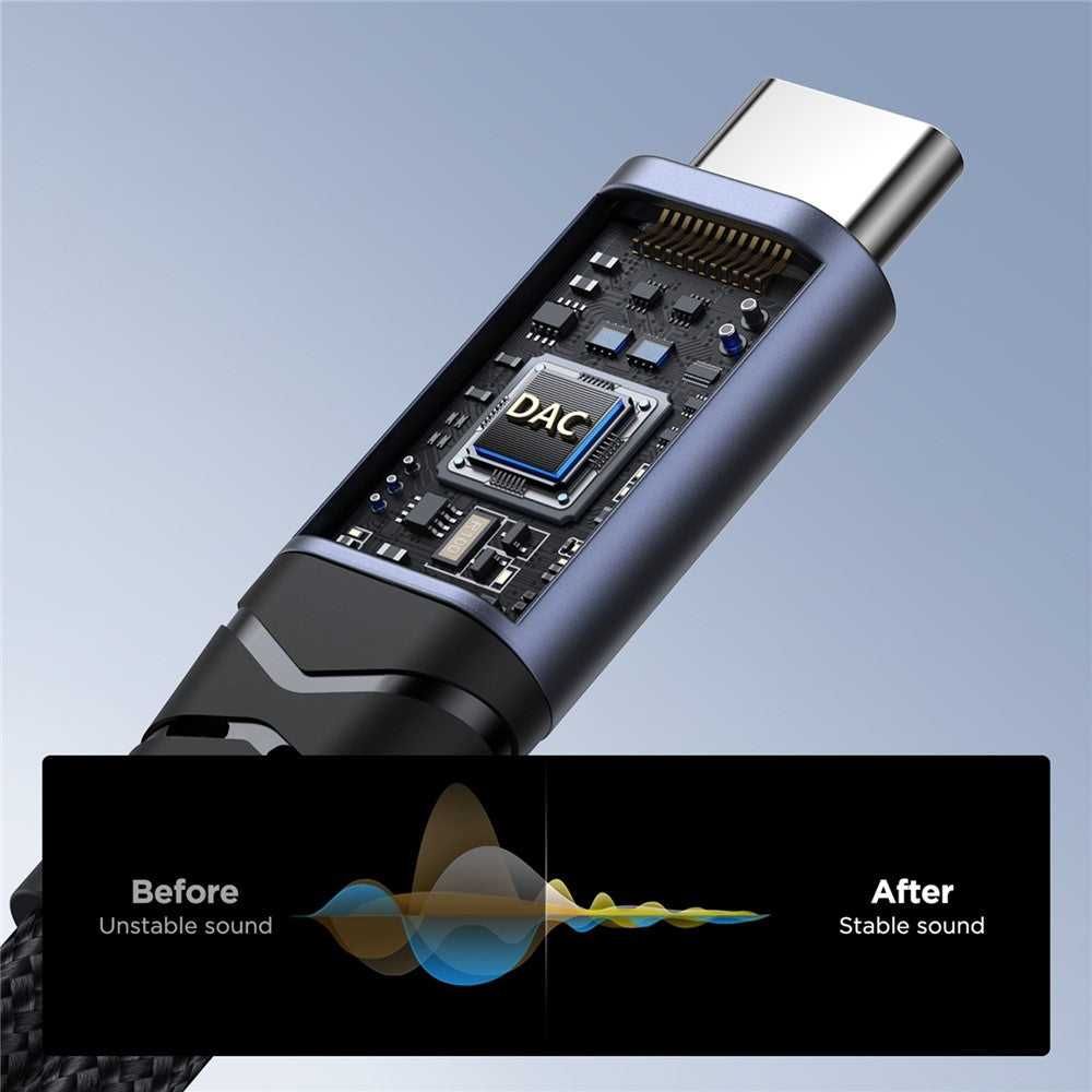 JOYROOM SY-C02 USB-C to 3.5mm + USB-C Audio Adapter – image 4
