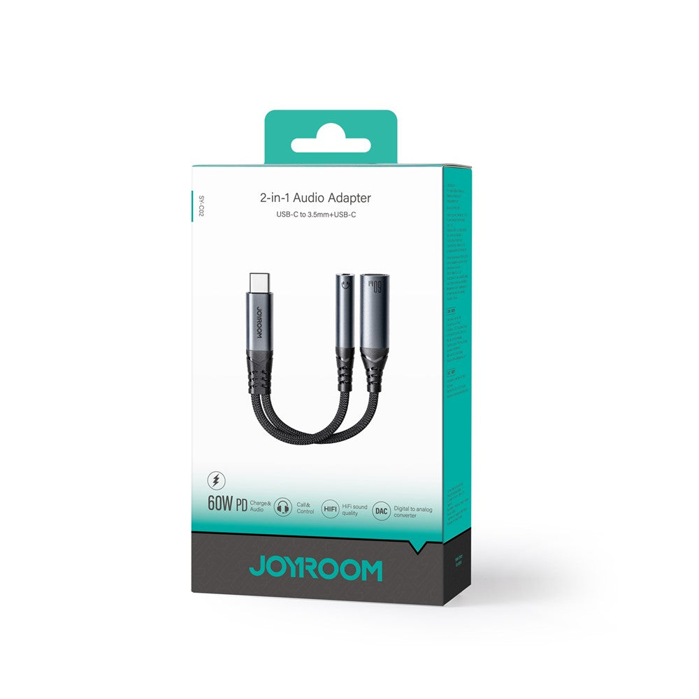 JOYROOM SY-C02 USB-C to 3.5mm + USB-C Audio Adapter – image 7