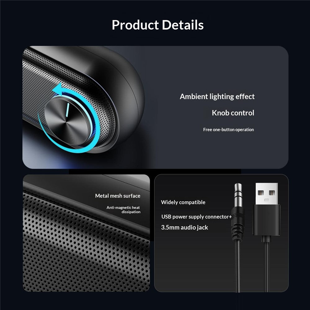 ERAZER W117 RGB Desktop Gaming Soundbar – image 10