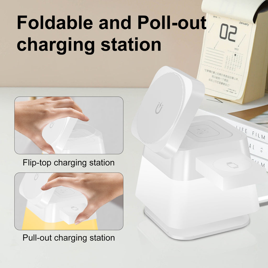 4-in-1 LED Wireless Charging Stand – Rotatable – image 3