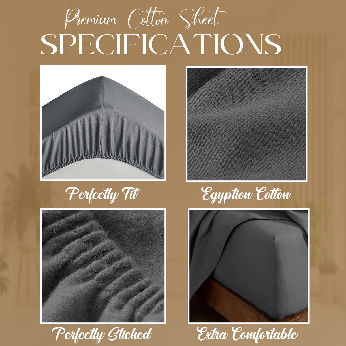 Extra Deep Fitted Sheet 30cm – T200 Percale – image 7