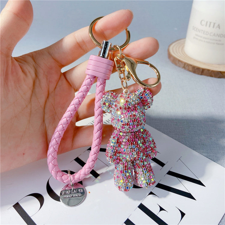 Creative Diamond Cartoon Bear Keychain – image 23