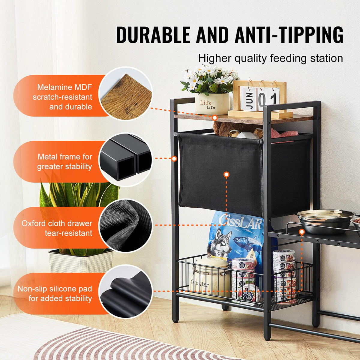 Elevated Dog Feeding Station with Storage – image 4