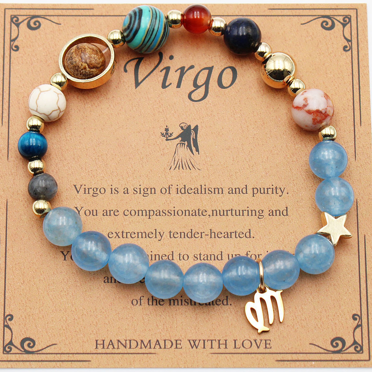 Twelve Constellations Bracelets Natural Stone Beaded – image 6