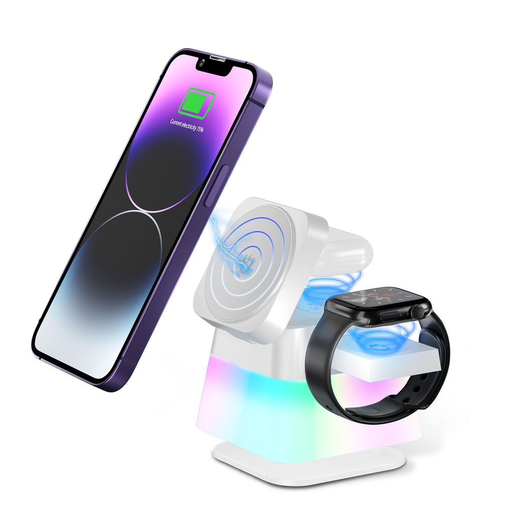 4-in-1 LED Wireless Charging Stand – Rotatable – image 4