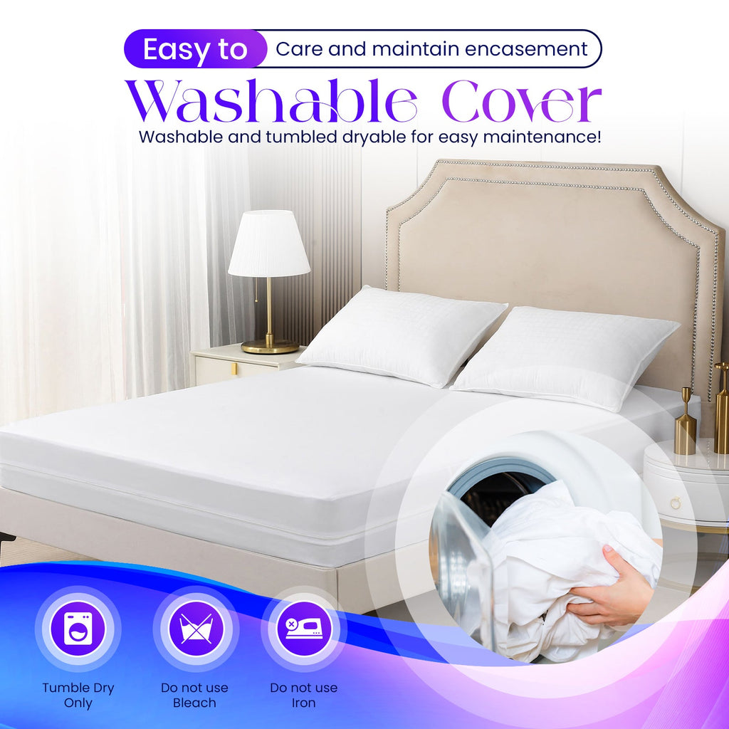 Waterproof Zipped Mattress Encasement – 30cm Deep – image 7