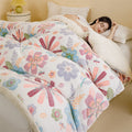 Thick Reversible Sherpa Duvet – Warm Winter Comforter Quilt – image 5