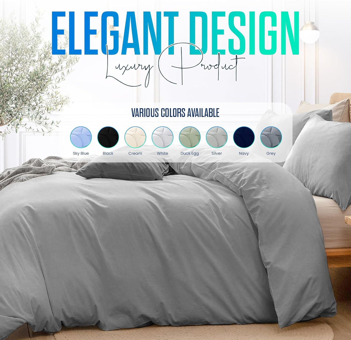 Percale Duvet Cover Set – T200 – image 4