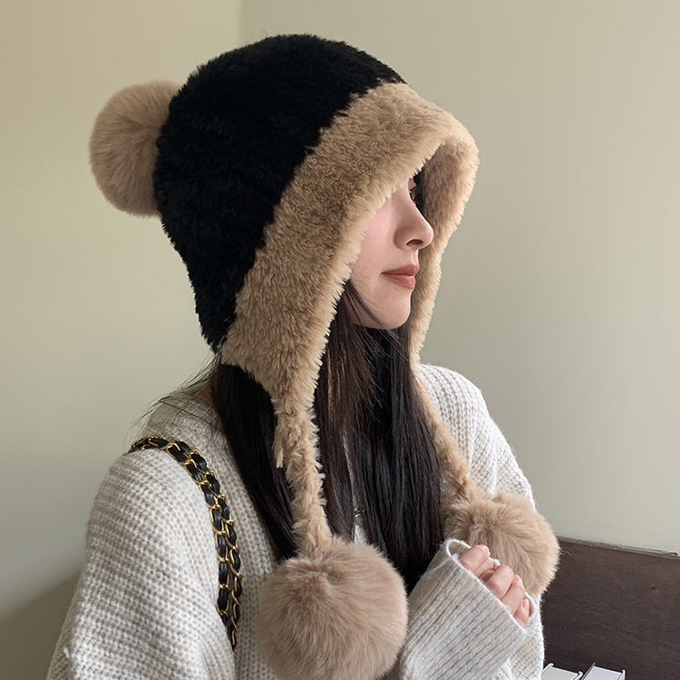 Fleece-Lined Knitted Bobble Hat – main image