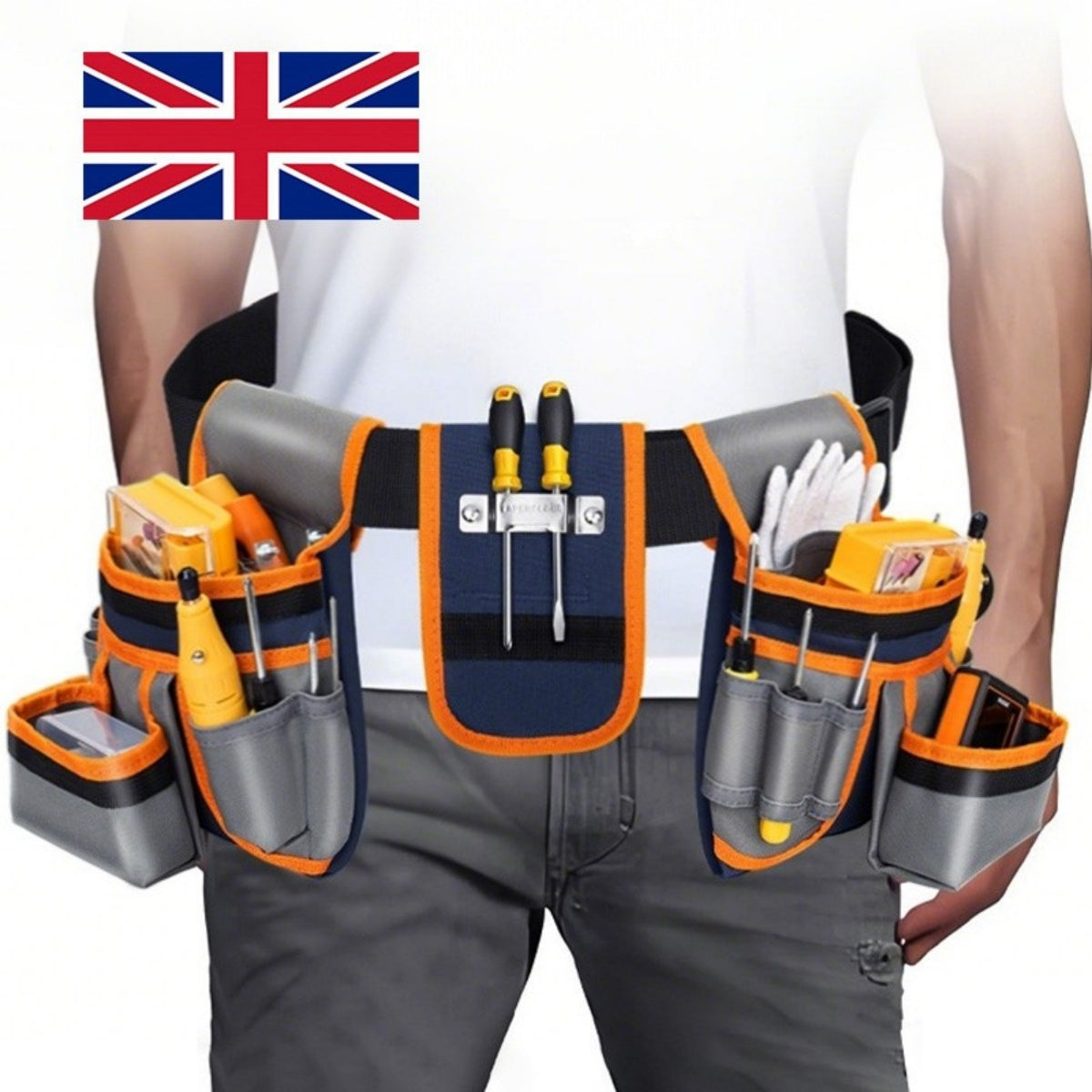 Double Tool Belt Pouch 12 Pocket Heavy Duty Joiners – image 3