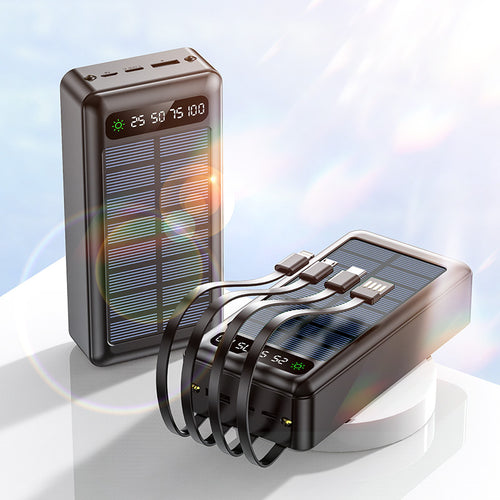 30,000mAh Solar Power Bank with Cable