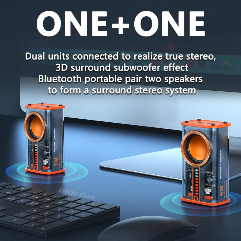 K07 Transparent Cyberpunk Bluetooth Speaker – image 4