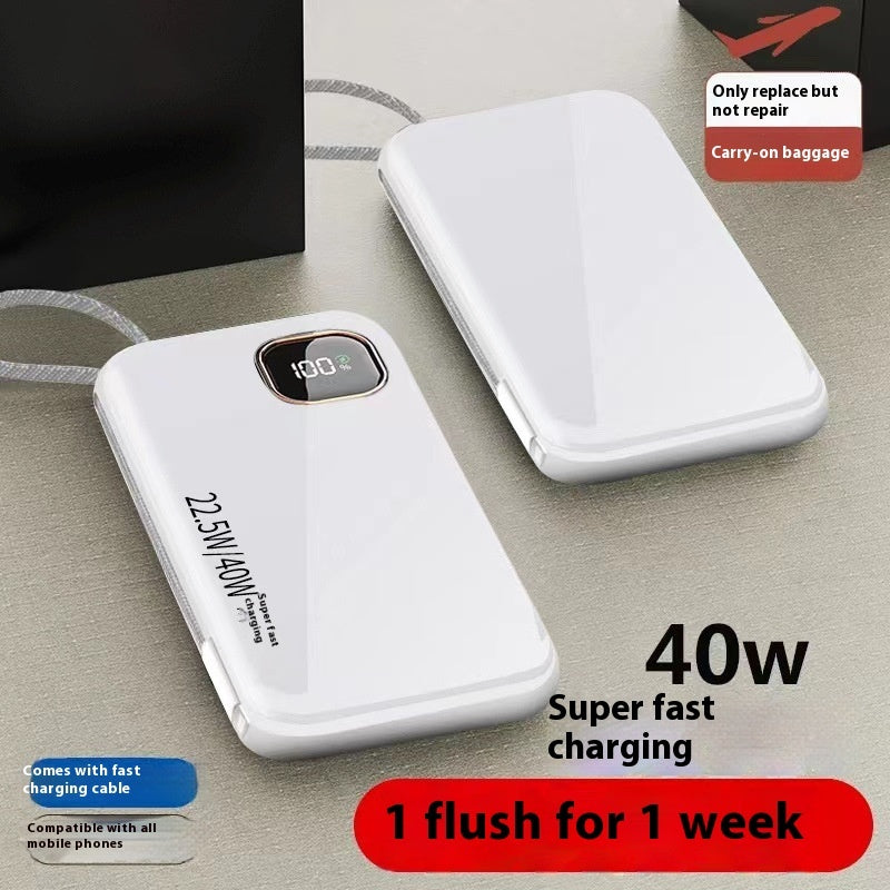 Large Capacity Power Bank with Built-In Cables – image 7