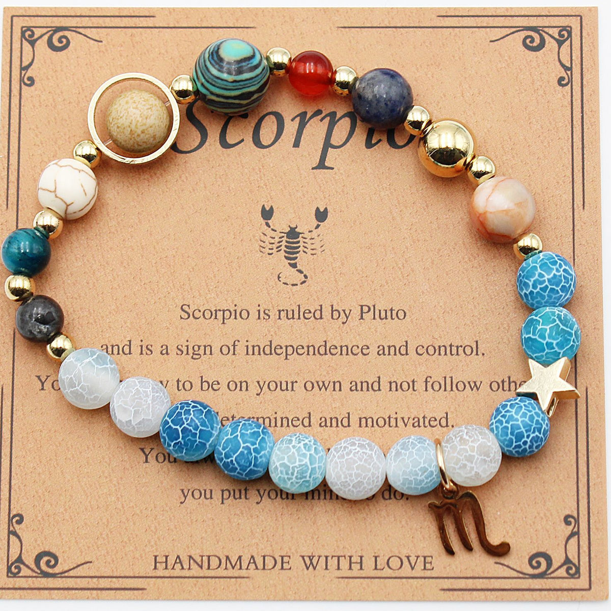 Twelve Constellations Bracelets Natural Stone Beaded – image 24