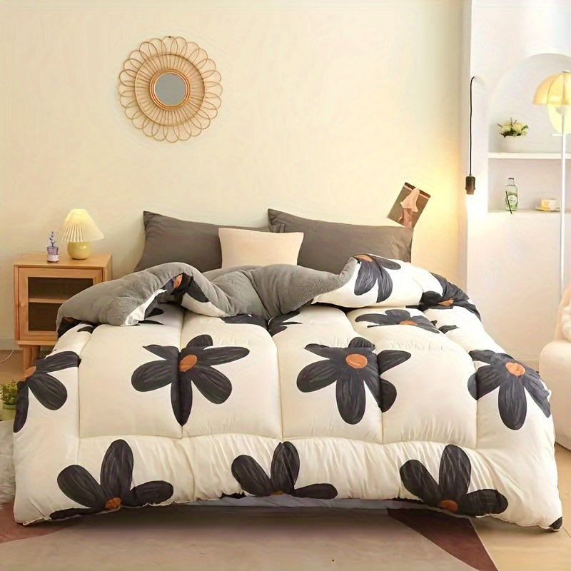 Lightweight Reversible Sherpa Comforter – Fluffy Winter Quilt – image 2